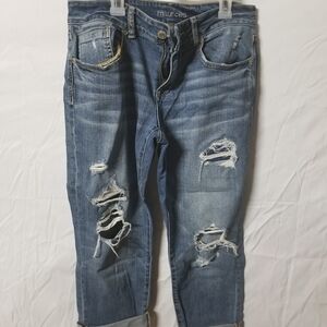 Maurices Men's Relaxed Blue Distressed Jeans